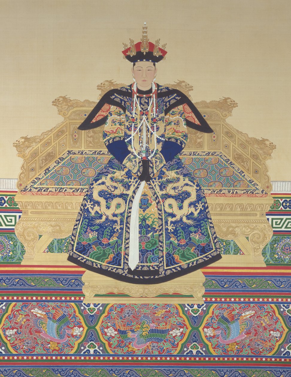 Císařovna Siao Čcheng Ren (1653 - 1674), první choť císaře Kchang-si z dynastie Čching (tuš a barva na hedvábí) od Qing Dynasty Chinese School