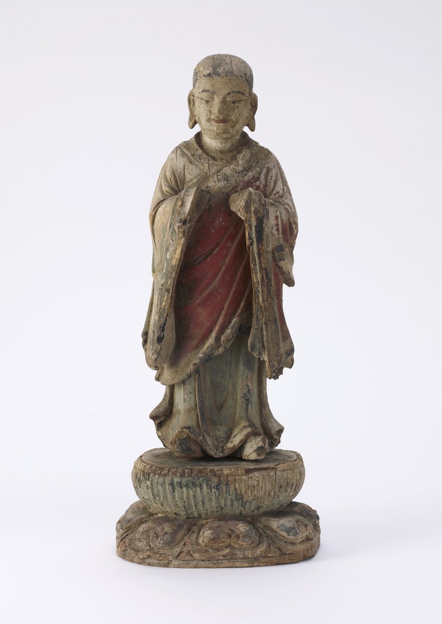 Postava mnicha A-nana (Ananda) od Qing Dynasty Chinese School