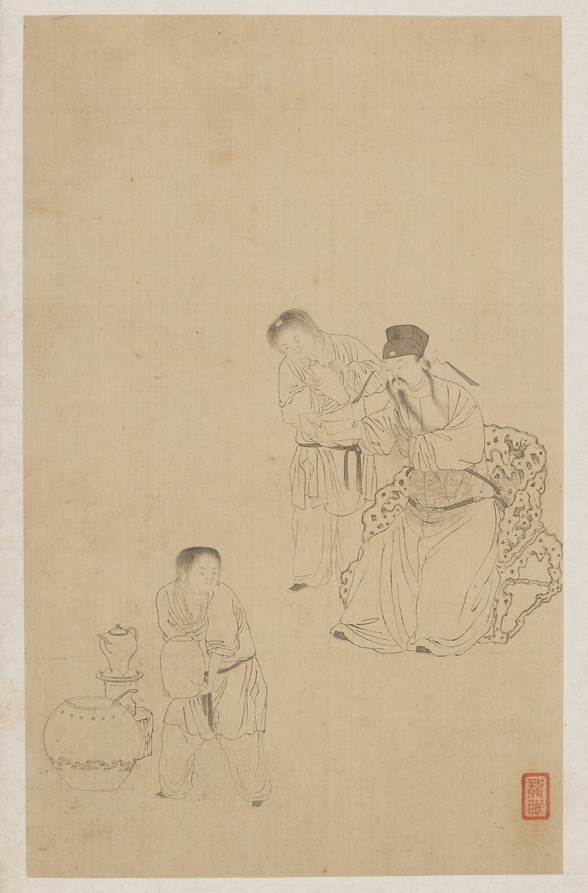 Postavy od Qing Dynasty Chinese School