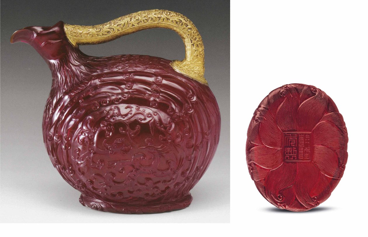 Císařská ptačí konvice od Qing Dynasty Chinese School