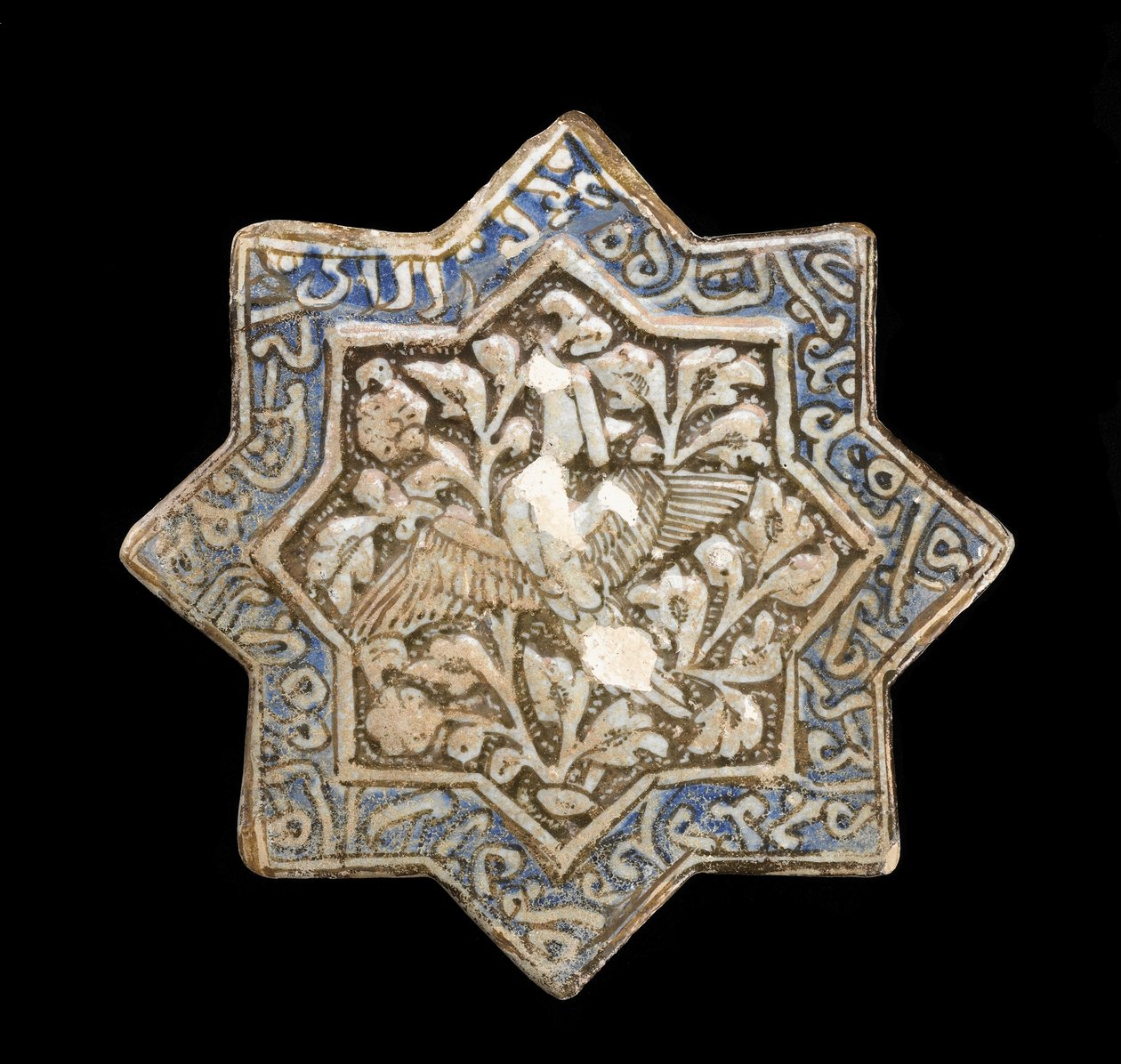 Krajina s vysokými stromy, skládací vějíř, polovina 18. století od Qing Dynasty Chinese School