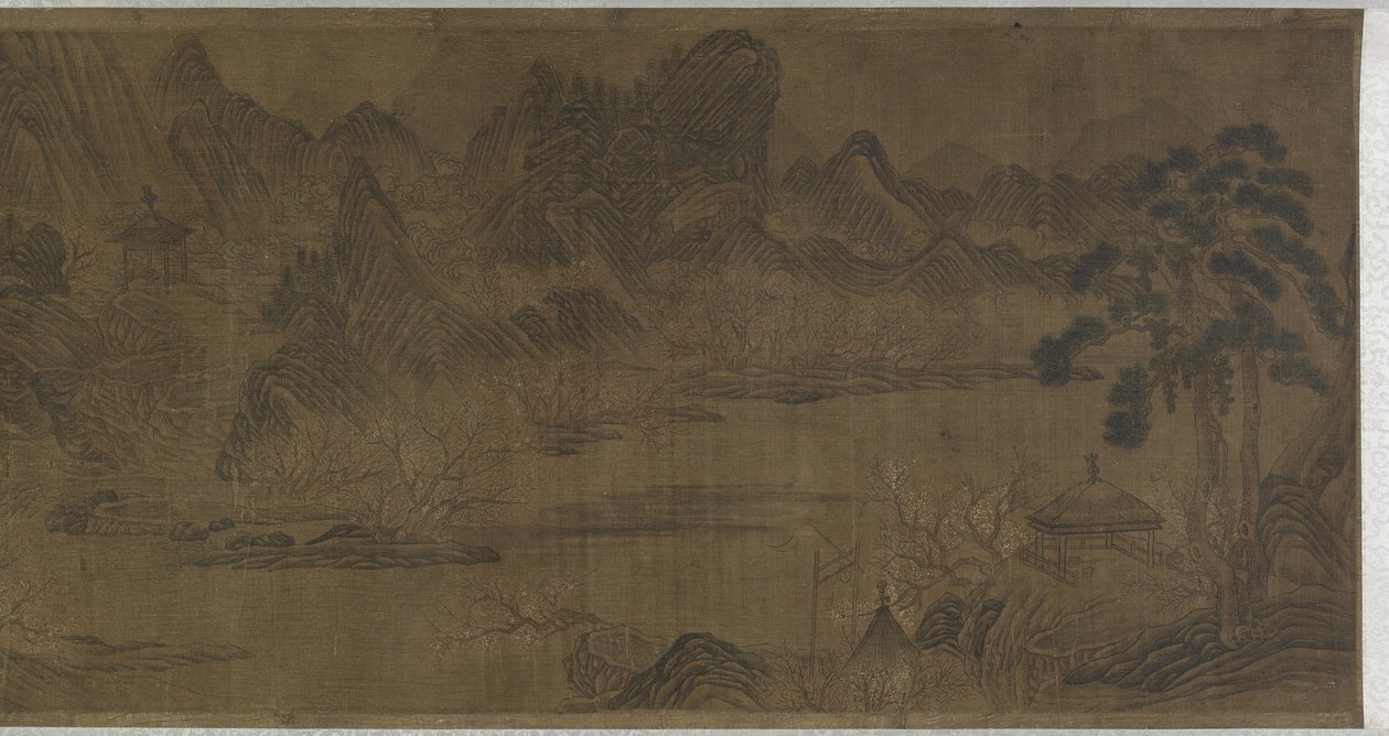 Broskvový květ jaro od Qing Dynasty Chinese School