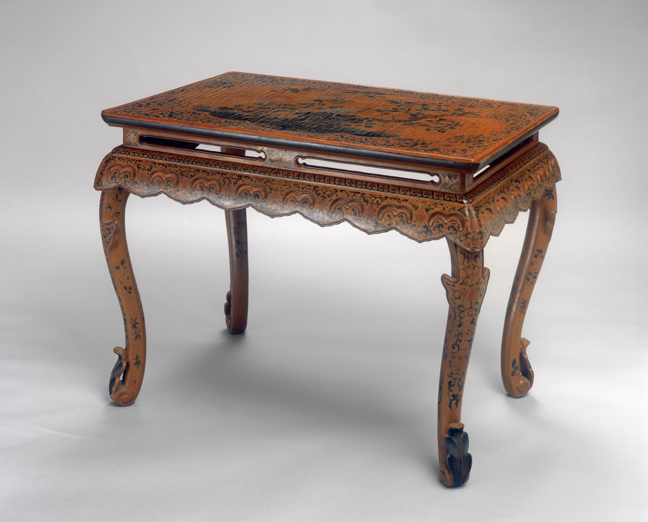 Stůl, období Kchang-si (1662-1722) (lakované dřevo a konopná tkanina) (viz také 272134) od Qing Dynasty Chinese School