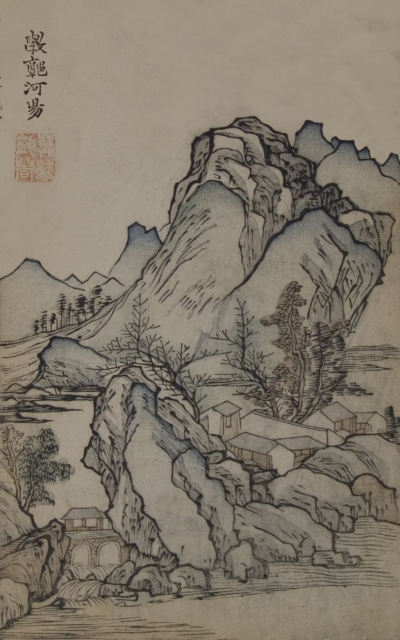 Stránka z Jie Zi Yuan. od Qing Ji