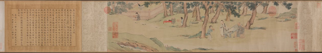 Zhao Mengfu Writing the Heart (Hridaya) Sutra in Exchange for Tea od Qiu Ying