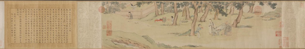 Zhao Mengfu Psaní Heart Hridaya Sutra výměnou za čaj, 1542-43. od Qiu Ying