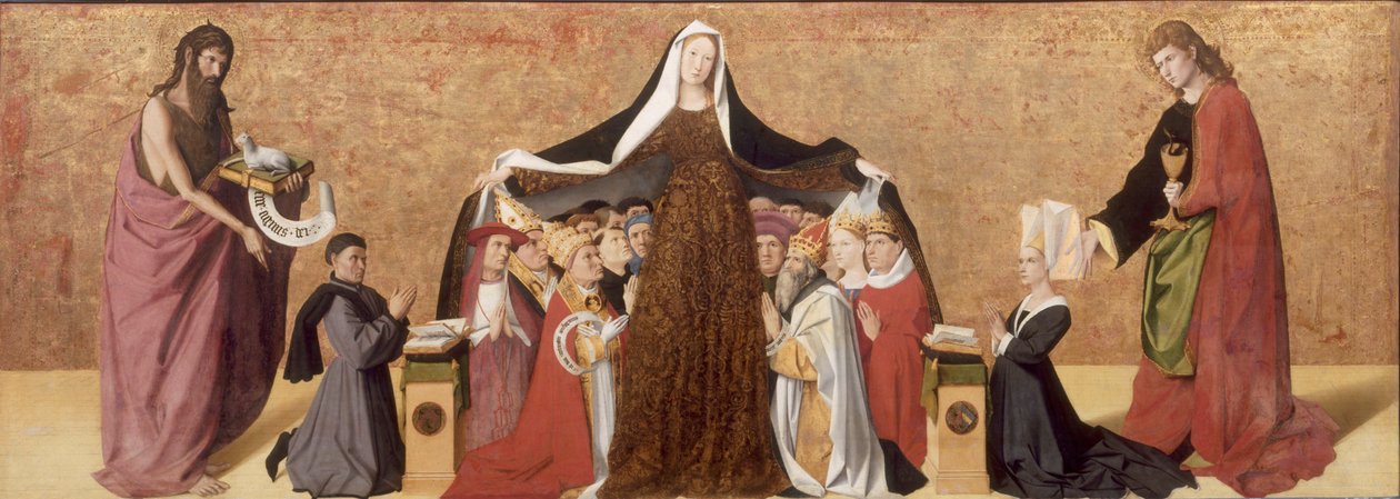Milosrdná Panna z rodiny Cadard, 1453 od Quarton