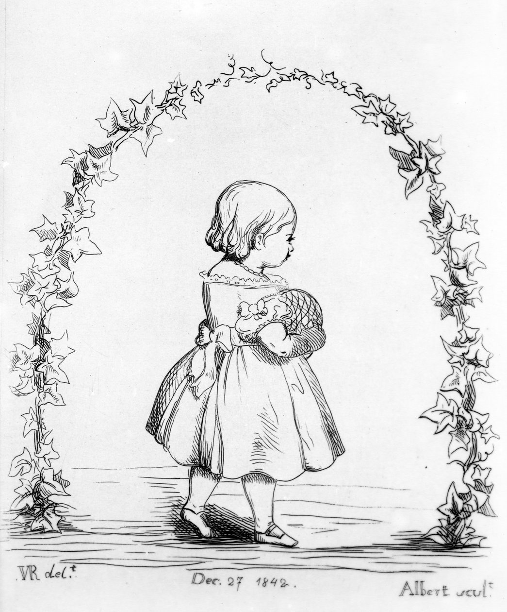 Victoria, The Princess Royal, vyrytý princem Albertem, 1842 od Queen Victoria