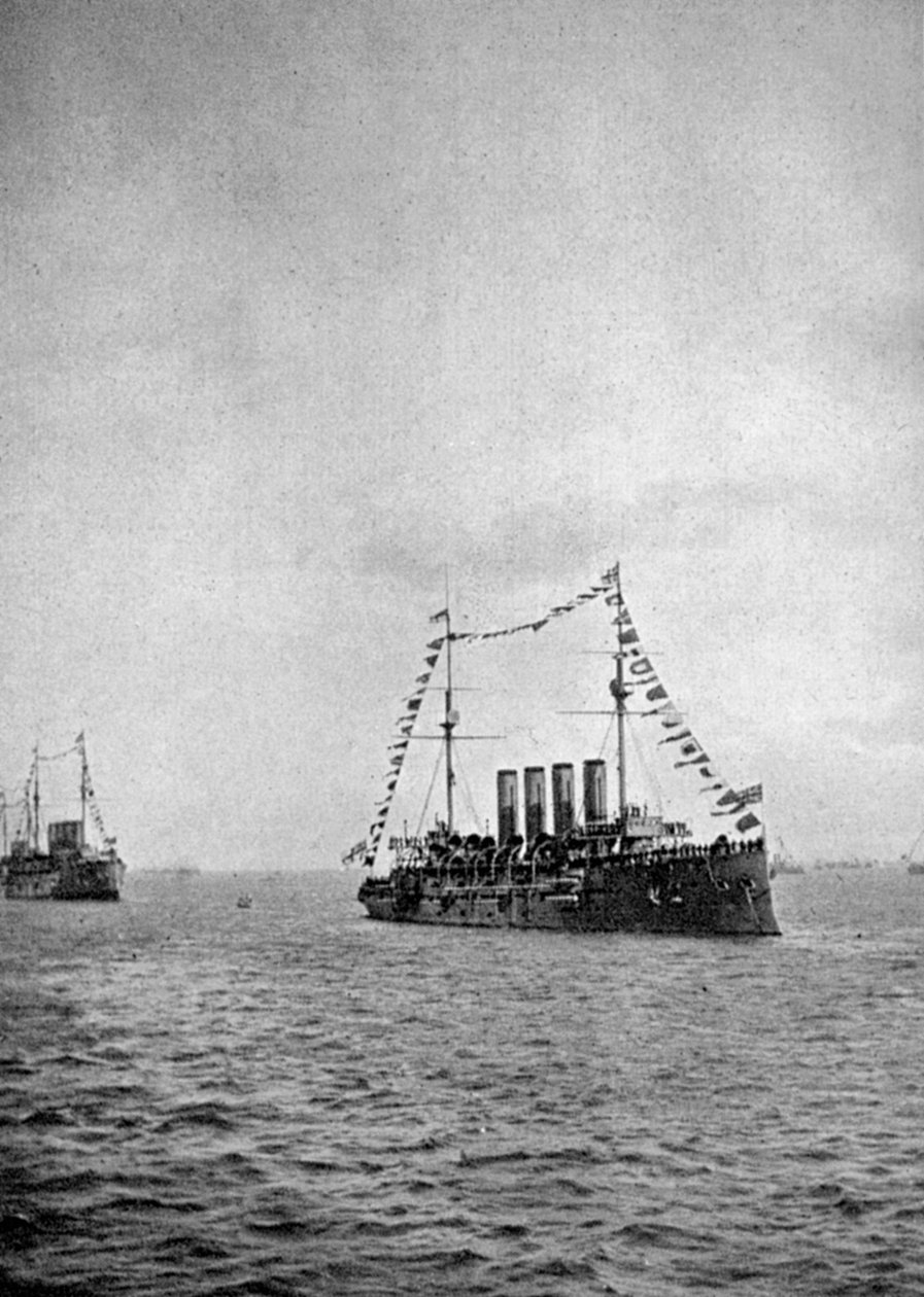 Námořní recenze u pobřeží Portsmouth, 1907 1908. od Queen Alexandra