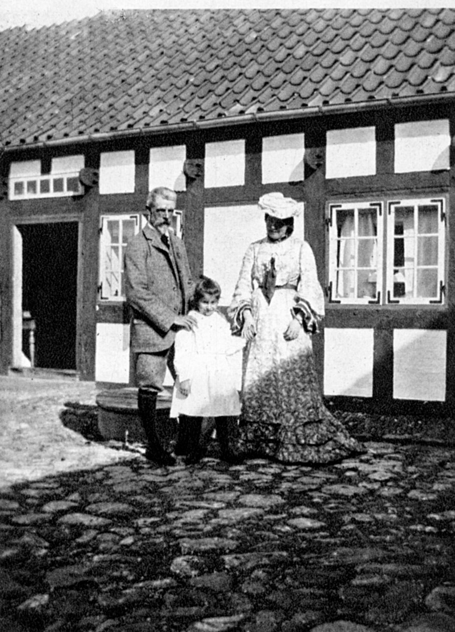 Profesor Tuxen a jeho rodina, Skagen, Dánsko, 1908. od Queen Alexandra