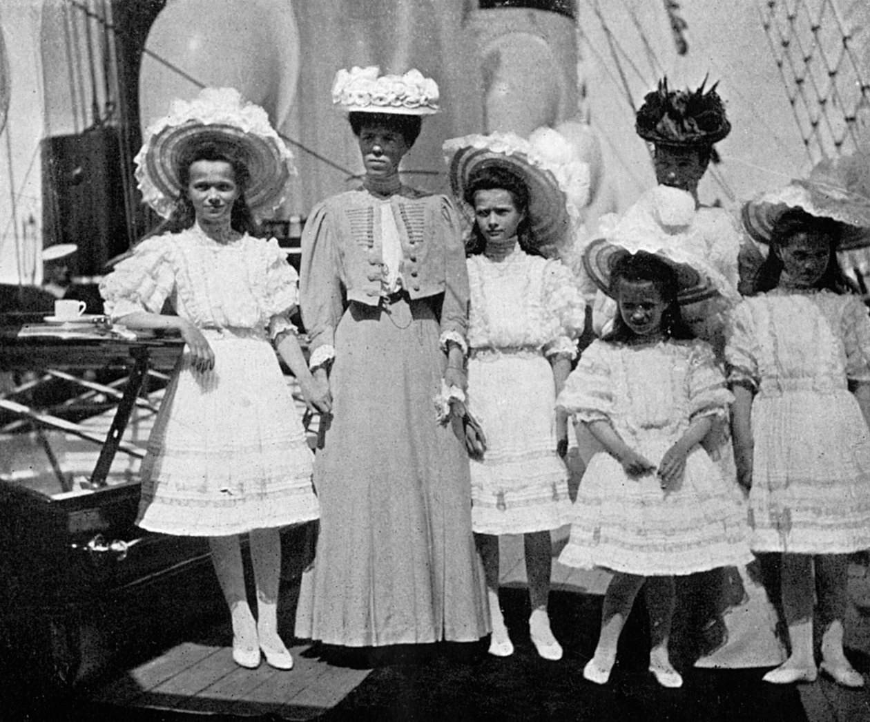 Matka, sestra a děti cara Nicholase II 1868-1918 Ruska, 1908. od Queen Alexandra