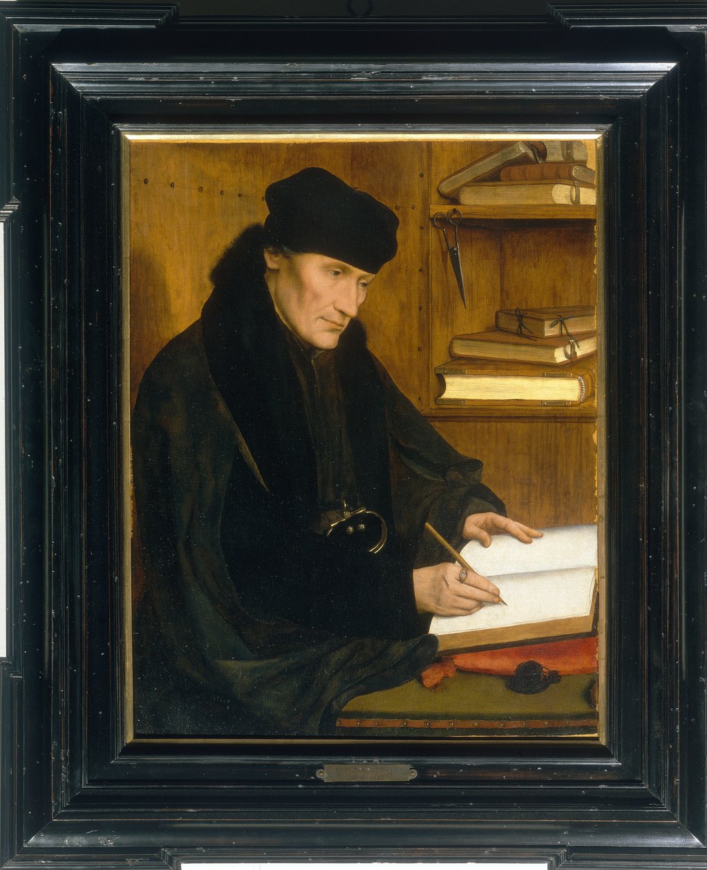 Portrét Erasma Rotterdamského od Quentin Massys or Metsys