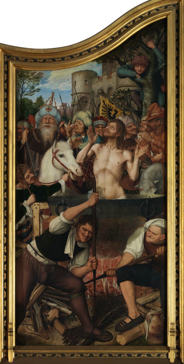 Oltářní obraz Cechu truhlářů (olej na desce) od Quentin Massys or Matsys