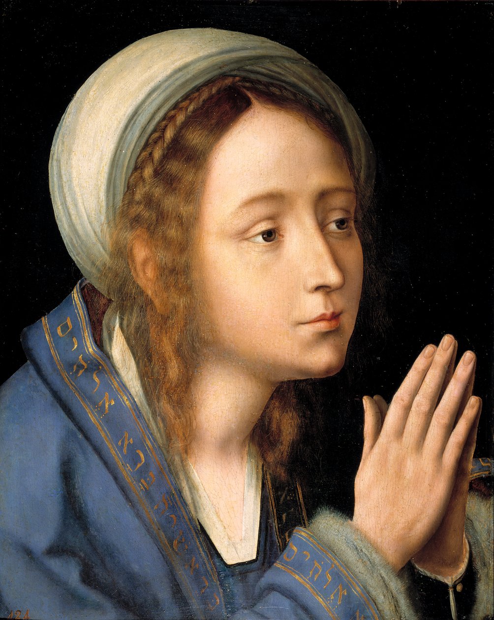 ""La vierge marie"" (Panna Marie) Obraz Quentina Metsysa (Massys) (1466-1530) 1529 Rozměr 44x35 cm Museo del Prado, Madrid od Quentin Massys or Metsys
