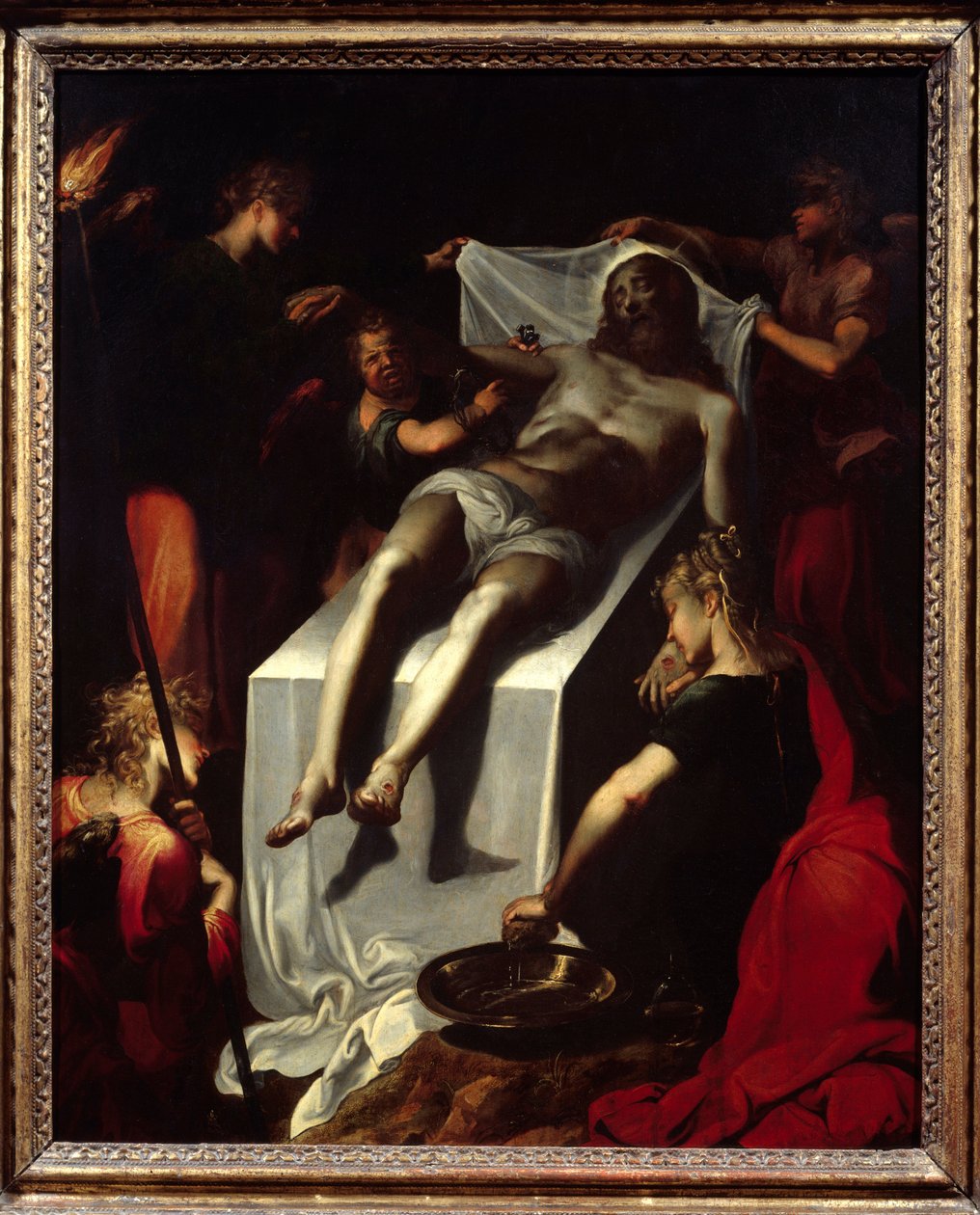 Pohřeb Krista (hrob). Obraz Quentina Varina (1570-1634), po 1600. olej na plátně. Rozměr: 0,84 x 0,67 m. Paříž, Musee du Louvre. od Quentin Varin