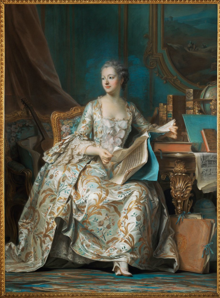 Pompadour, markýza de (Jeanne Antoinette Poisson) (obraz) od Quentin de la Latour