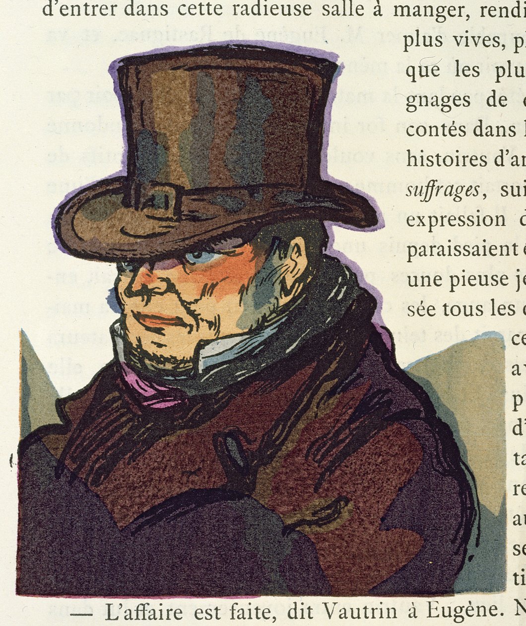 "Vautrin", ilustrace k románu "Le Pere Goriot", Honore de Balzac, 1922 od Quint