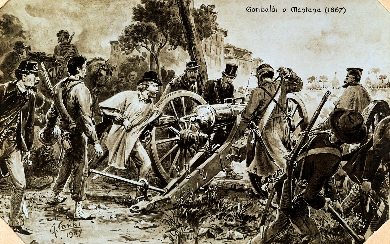Garibaldi v Mentaně od Quinto Cenni
