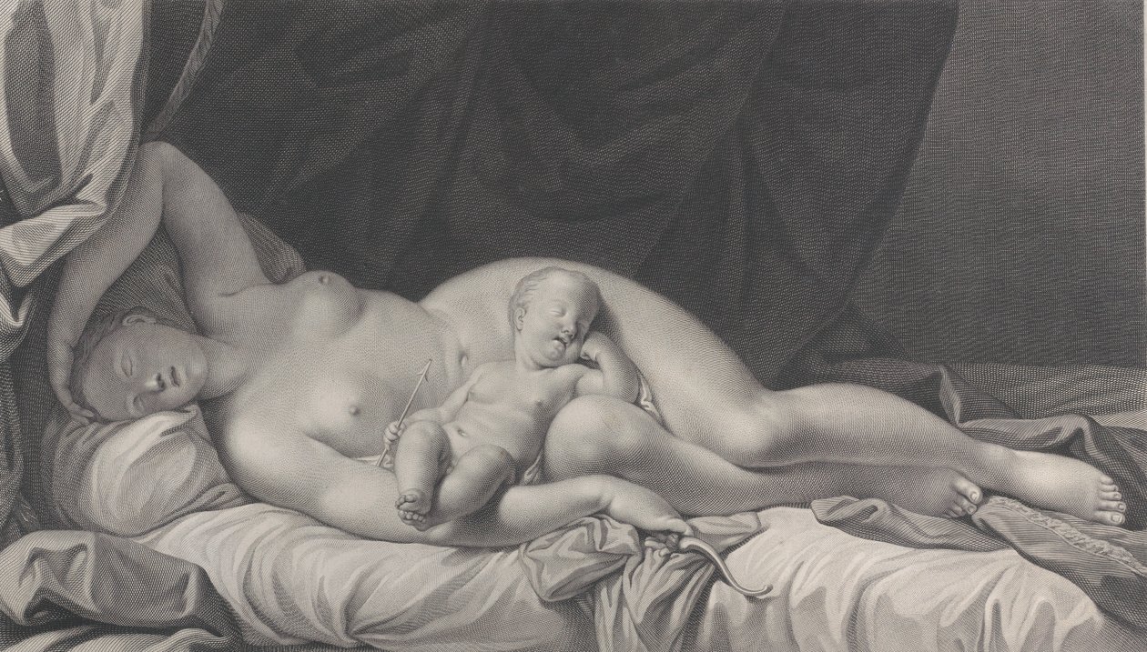 Spící Venuše s Amorem na klíně, 1783. od Quirin Mark