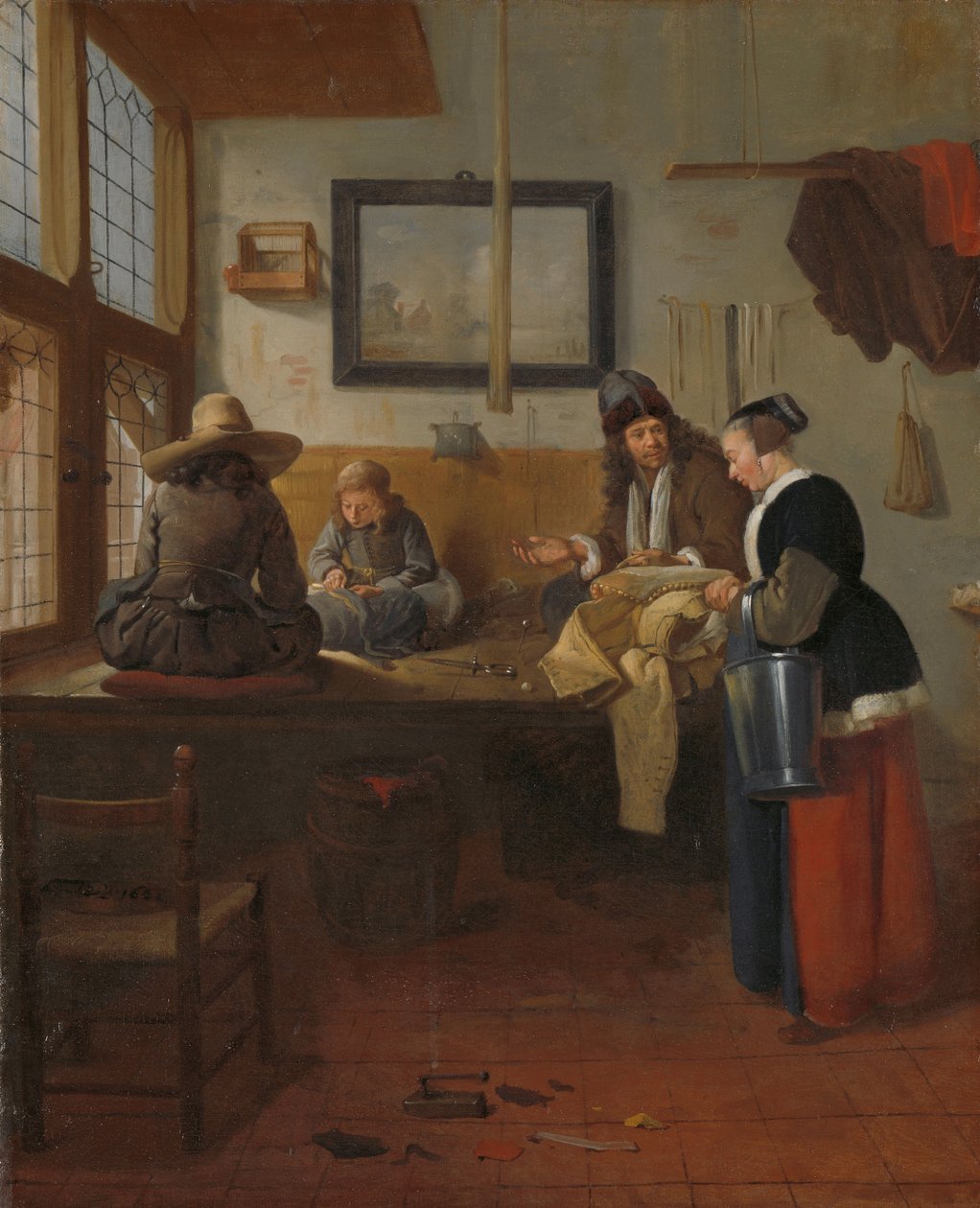 Krejčovská dílna, 1661 od Quiringh Van Brekelenkam