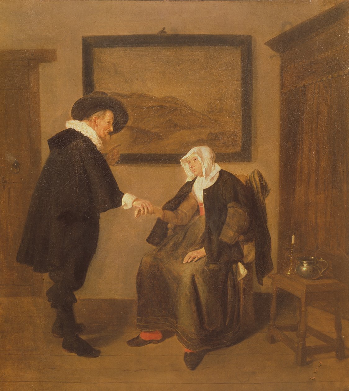Konzultace, kolem 1655 od Quiringh Van Brekelenkam