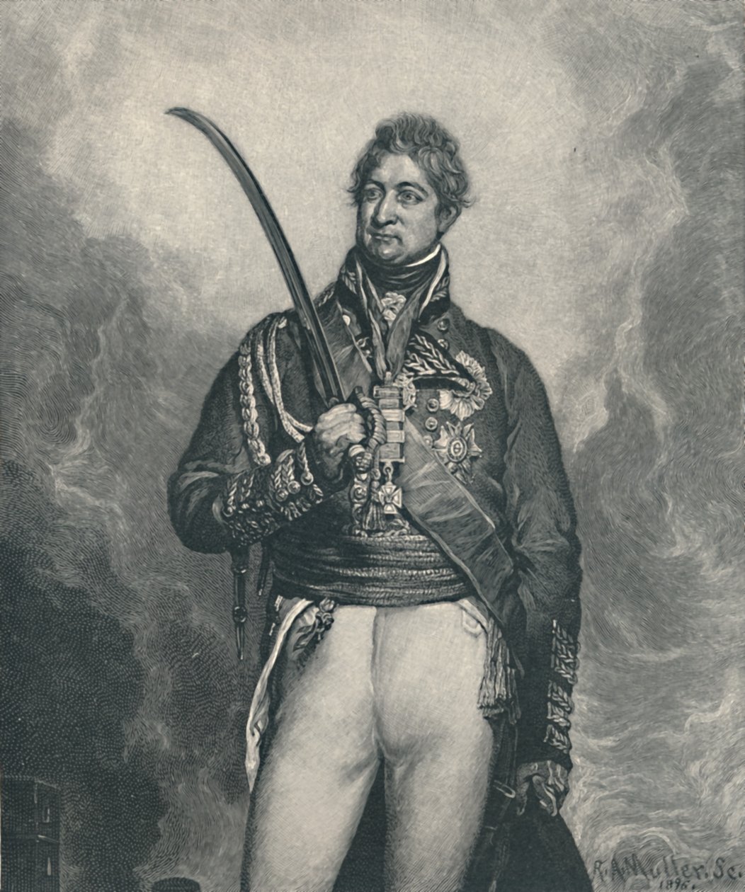 Sir Thomas Picton, c1810, 1896 od R. A. Muller