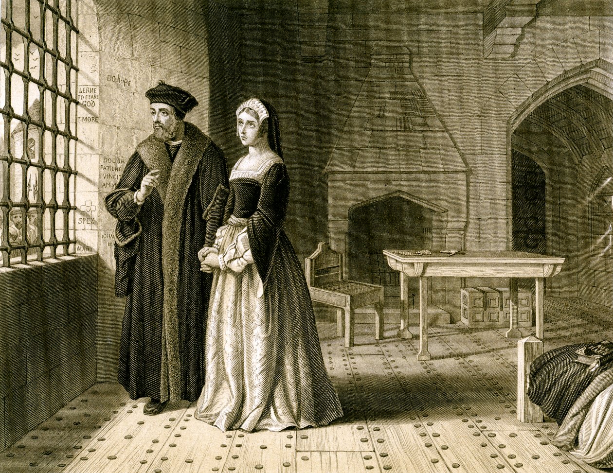 Sir Thomas More 1478-1535 a jeho dcera Margaret, 19. století. od R Anderson