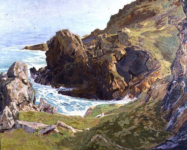 Cornish Cliffs, Zennor od R. Borlase Smart