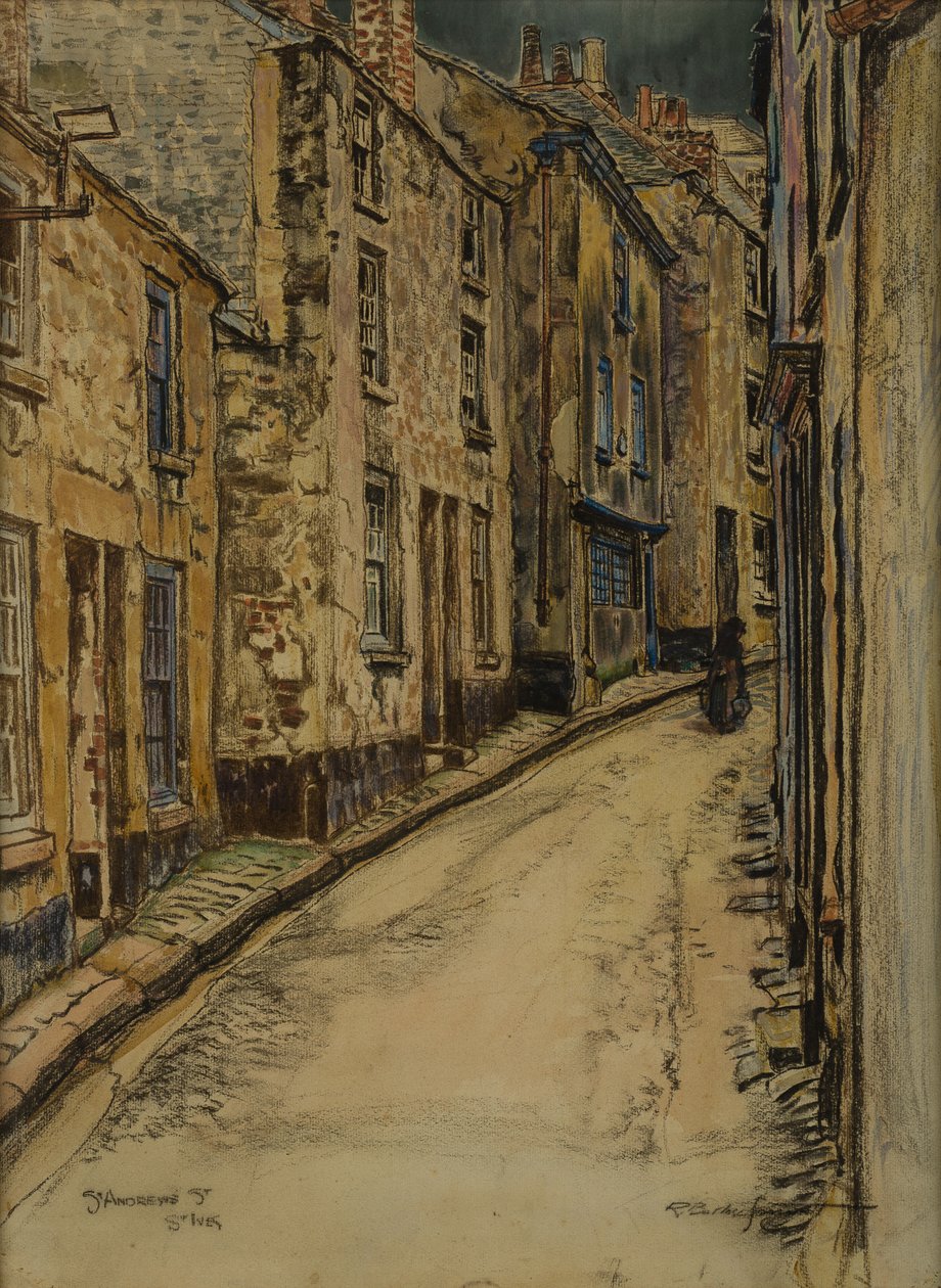 St Andrews Street, St Ives (kombinovaná média) od R. Borlase Smart