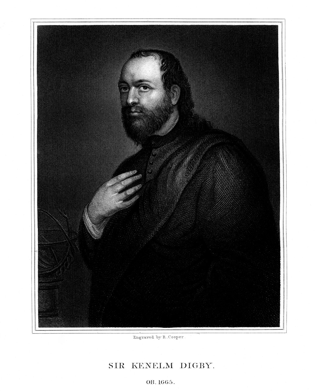 Sir Kenelm Digby , anglický vědec a diplomat 1825 od R. Cooper