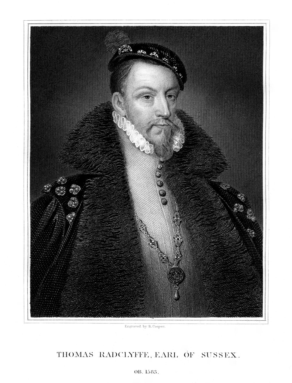 Thomas Radclyffe, 3. hrabě ze Sussexu, lord-poručík Irska, 1823. od R. Cooper