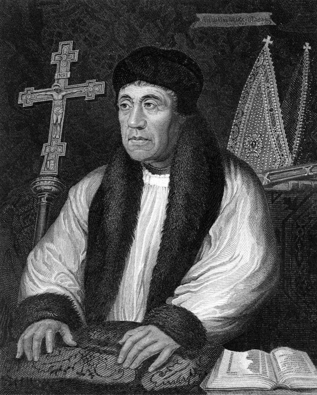 William Warham 1450-1532, arcibiskup z Canterbury, 1824. od R. Cooper