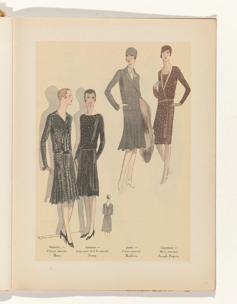 Umění - Vkus - Krása, Letáky ženské elegance, listopad 1928, č. 99, 9. ročník, str. 19 od R. Drivon