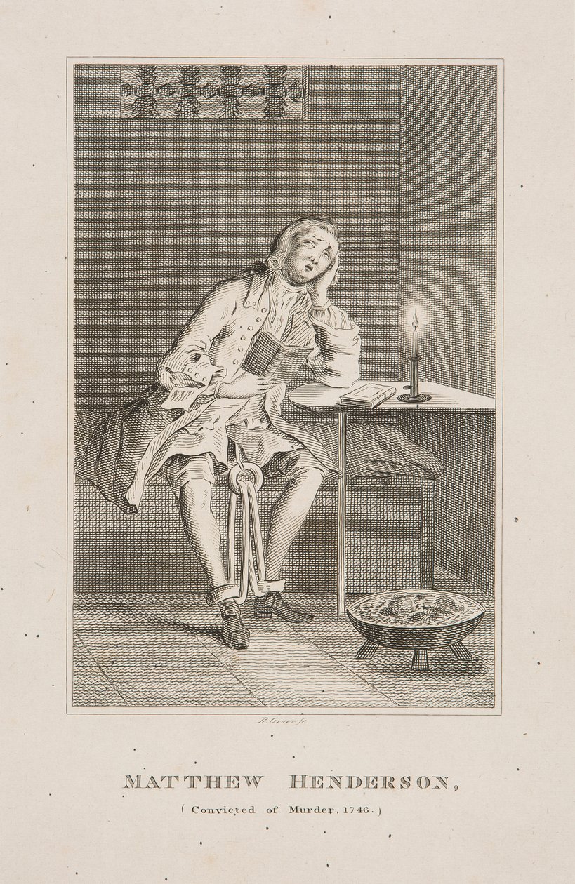 Matthew Henderson, vrah při svém povolání v roce 1746 (rytina) od R. Grave