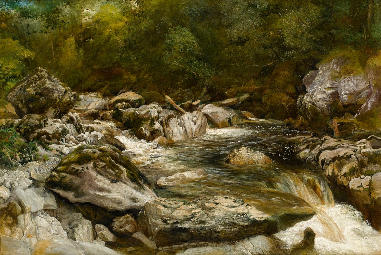 Vodopád na řece Conwy, Severní Wales od R. Haddon