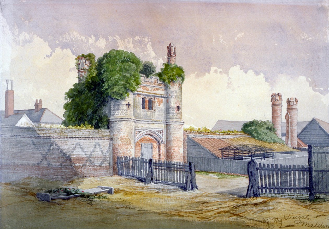 Pohled na Beckingham Hall poblíž Witham, Essex, 1869. od R Nightingale