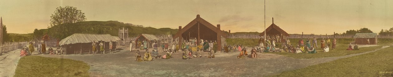 Maori Pa, Rotorua, Nový Zéland od R. P. Moore