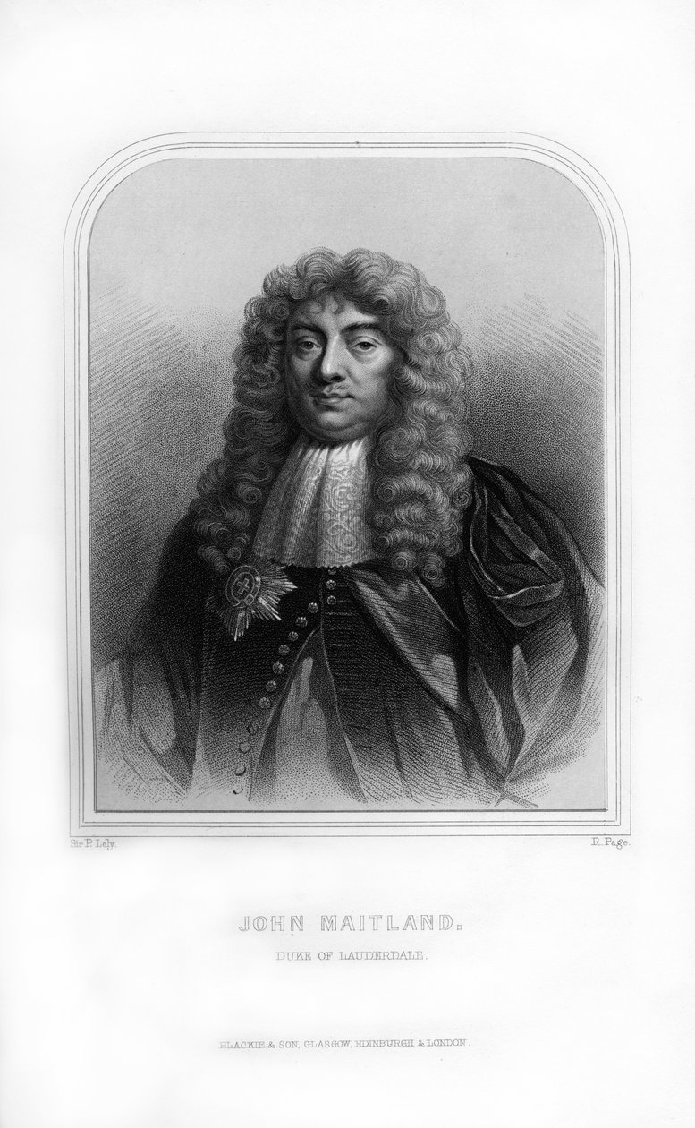 John Maitland, 1. vévoda z Lauderdale, skotský politik, 1870. od R. Page