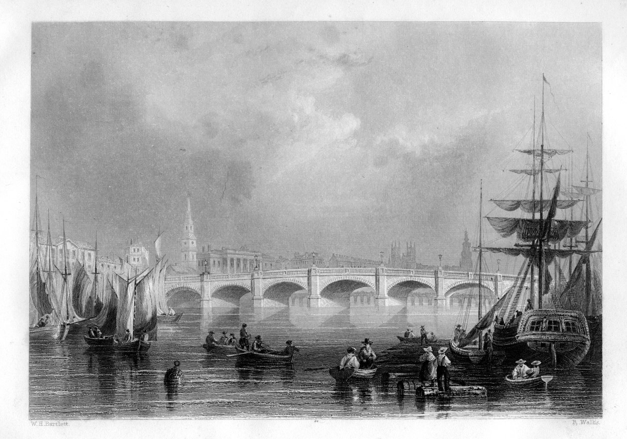 Most a Broomielaw Quay, Glasgow, Skotsko, 1886 od R. Wallis