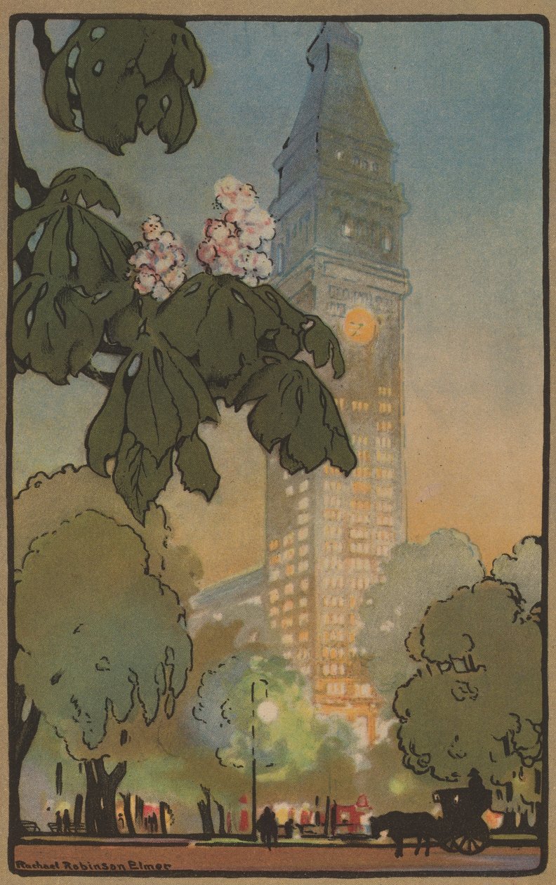 Metropolitní věž na letní večer, 1914. od Rachael Robinson Elmer