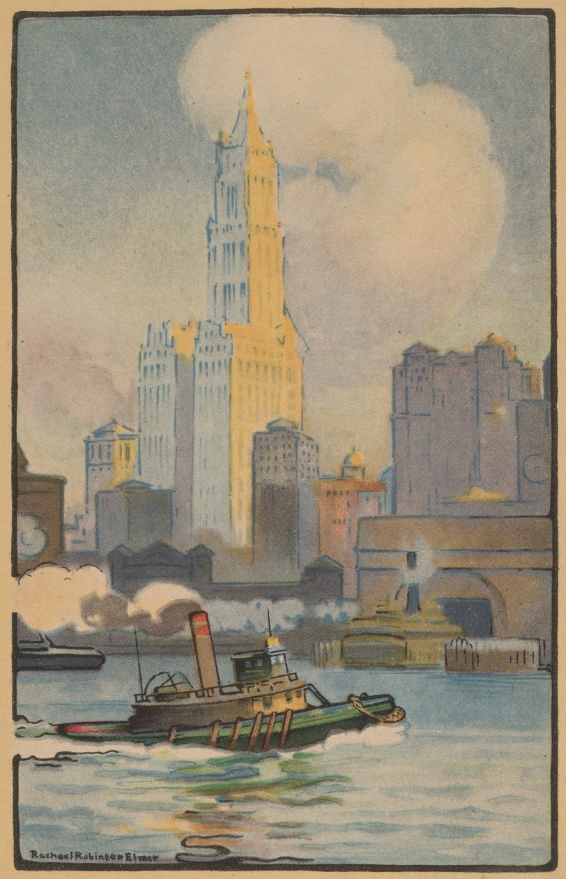 Budova Woolworth z trajektu, 1914. od Rachael Robinson Elmer