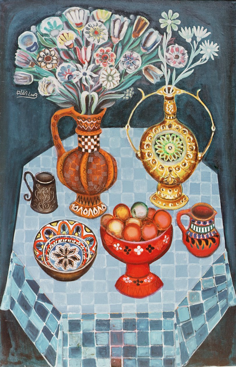 Zátiší s červenými jablky, 1967 od Radi Nedelchev