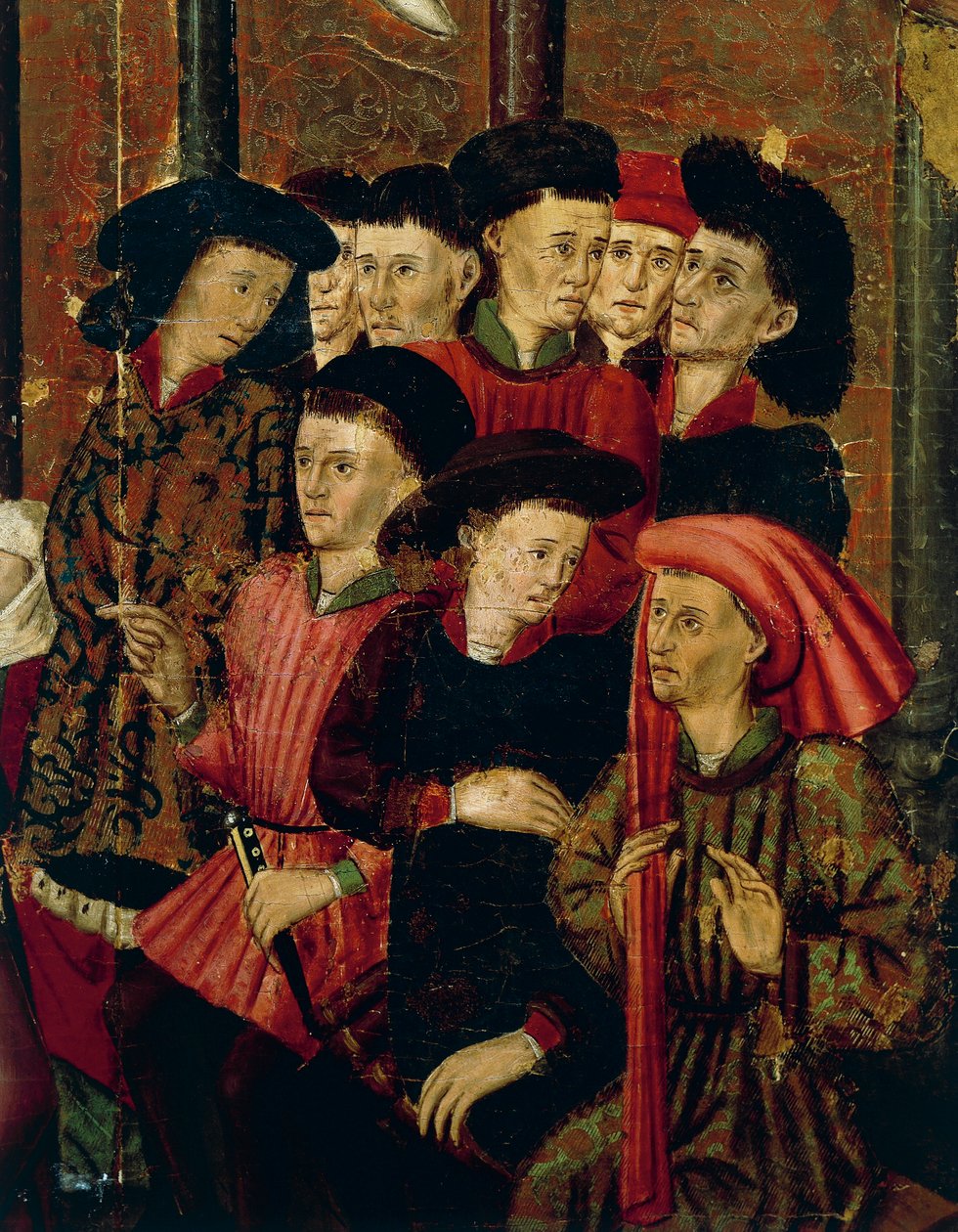 Kázání, detail z oltáře San Bernardino, od Joan Figuery a Tomáše Rafaela (činný v 2. polovině 16. století), tempera na desce, 399x253 cm. Detail. od Rafael & Figuera Joan (active c.1454 1477) Tomas