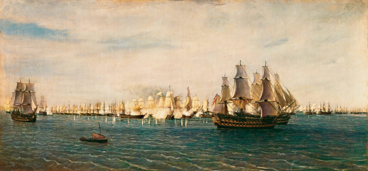 bitva u Trafalgaru, 21. října 1805 od Rafael Monleon y Torres