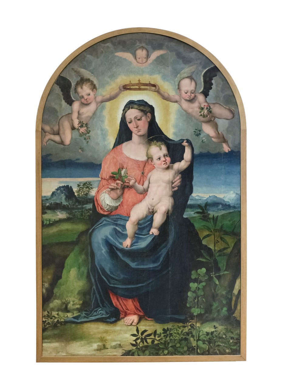 Madona s dítětem, před rokem 1543 (olej na desce) od Raffaellino di Michelangelo (16th century)