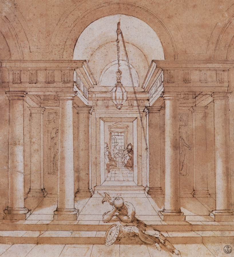 Voják před kobkou svatého Petra od Raffaello Sanzio Raphael