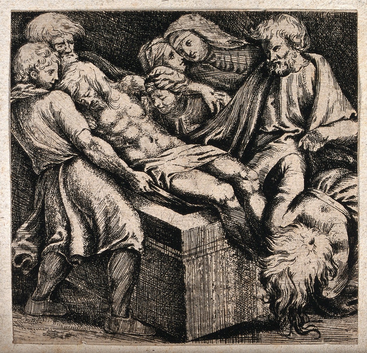 Kristovo tělo je přeneseno do jeho hrobu od Raffaello Sanzio Raphael