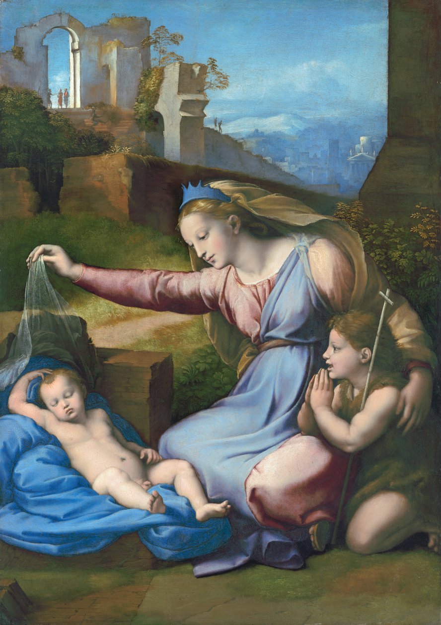 Panna Marie se závojem od Raffaello Sanzio Raphael