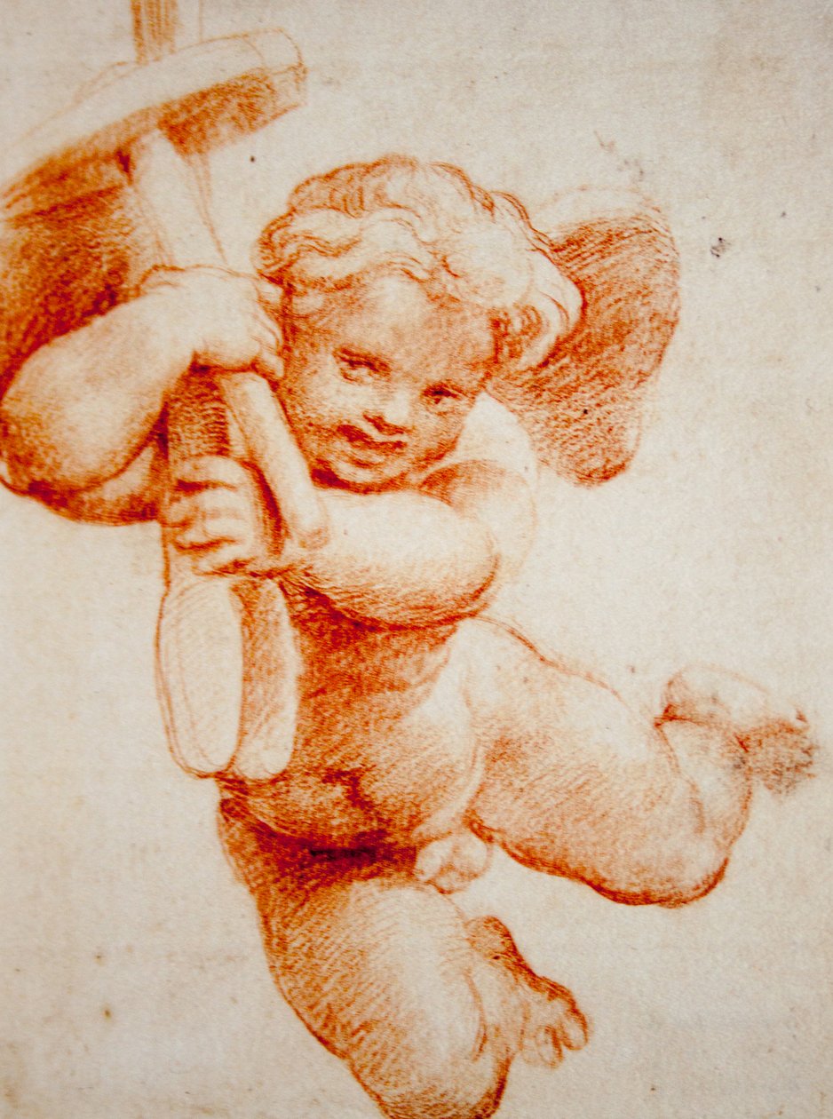 Putto s atributy Vulkánu od Raffaello Sanzio Raphael
