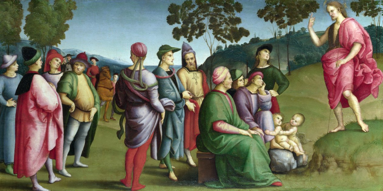 Kázání svatého Jana Křtitele od Raffaello Sanzio Raphael